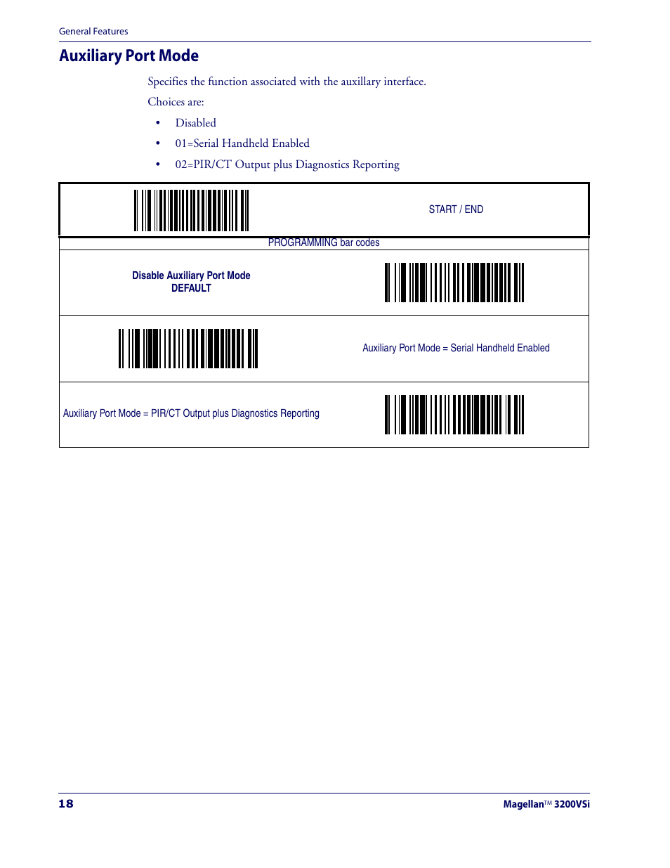 Auxiliary port mode | Datalogic Scanning MAGELLAN 3200VSI User Manual | Page 26 / 200