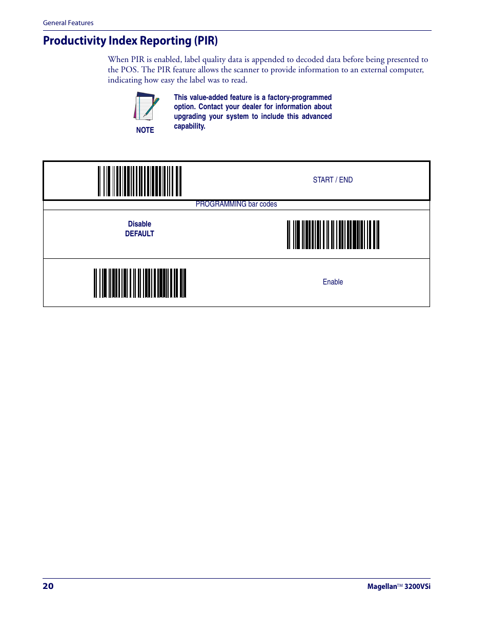 Productivity index reporting (pir) | Datalogic Scanning MAGELLAN 3200VSI User Manual | Page 28 / 200