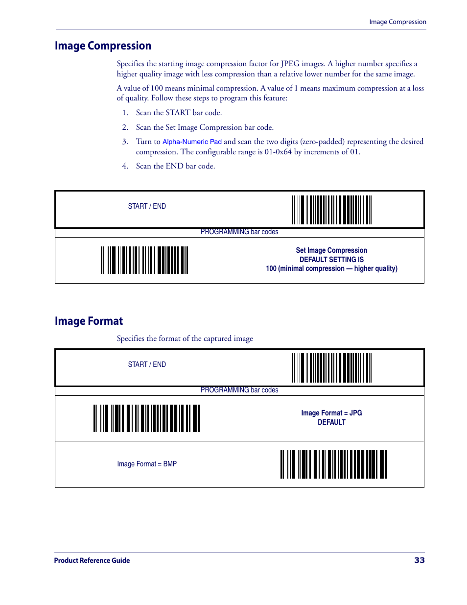 Image compression, Image format, Image compression image format | Datalogic Scanning MAGELLAN 3200VSI User Manual | Page 41 / 200