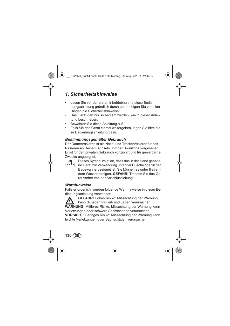 Sicherheitshinweise | Silvercrest SDR 1000 A1 User Manual | Page 132 / 154