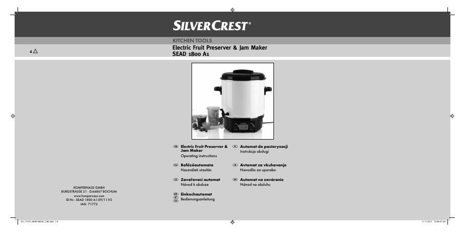 Silvercrest SEAD 1800 A1 User Manual | 141 pages