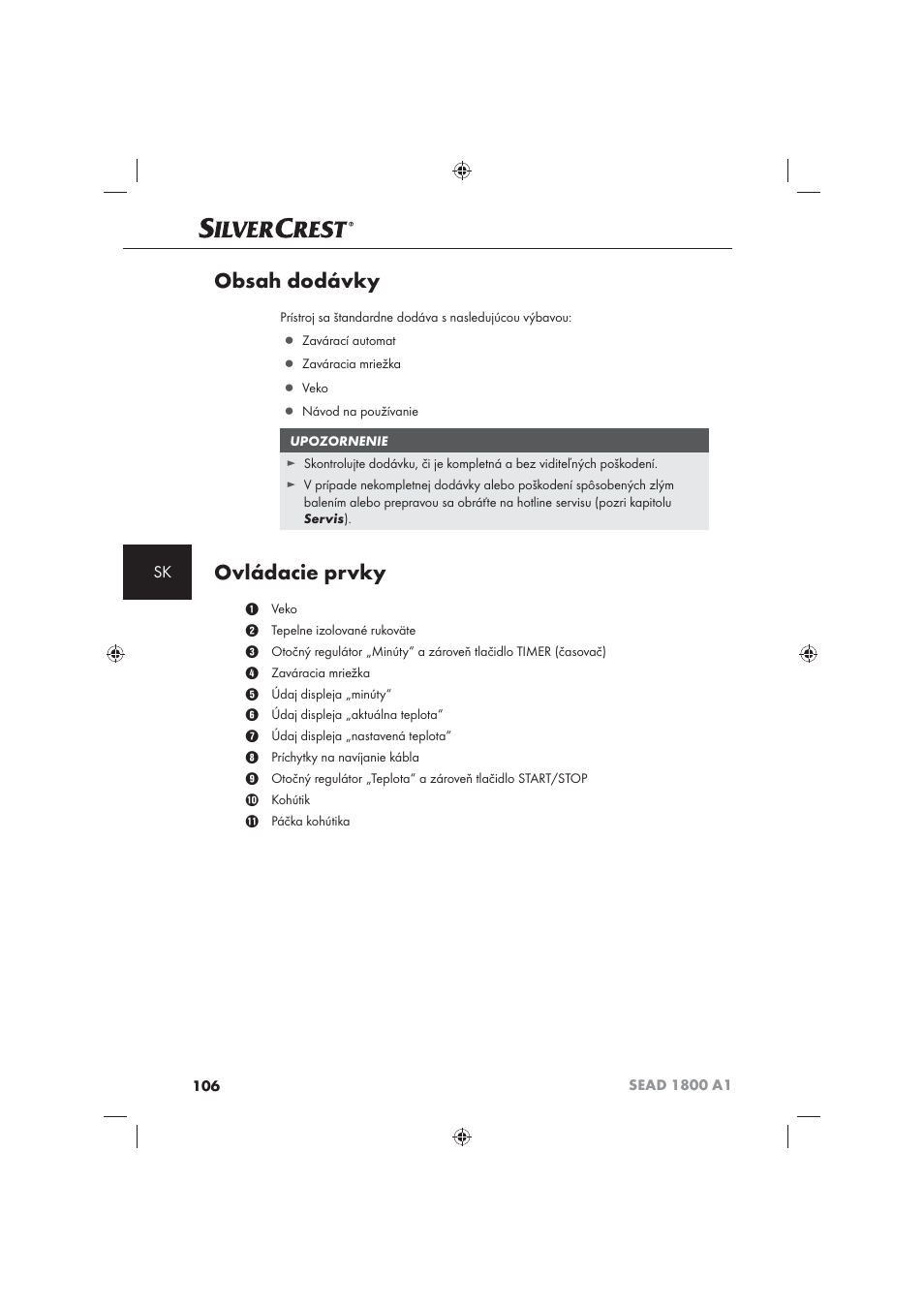 Silvercrest SEAD 1800 A1 User Manual | Page 108 / 141