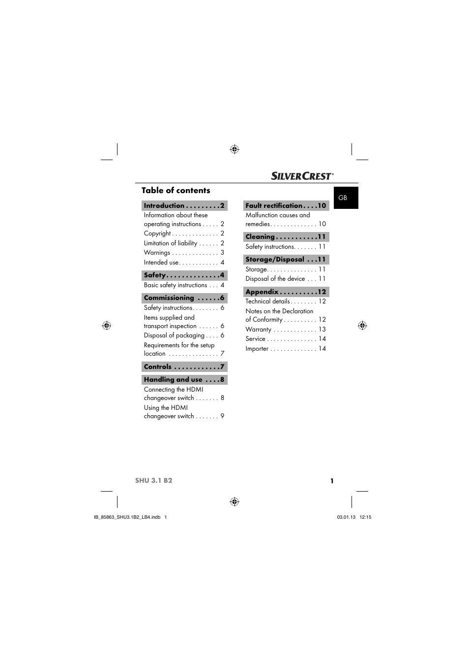 Silvercrest SHU 3.1 B2 User Manual | Page 4 / 46