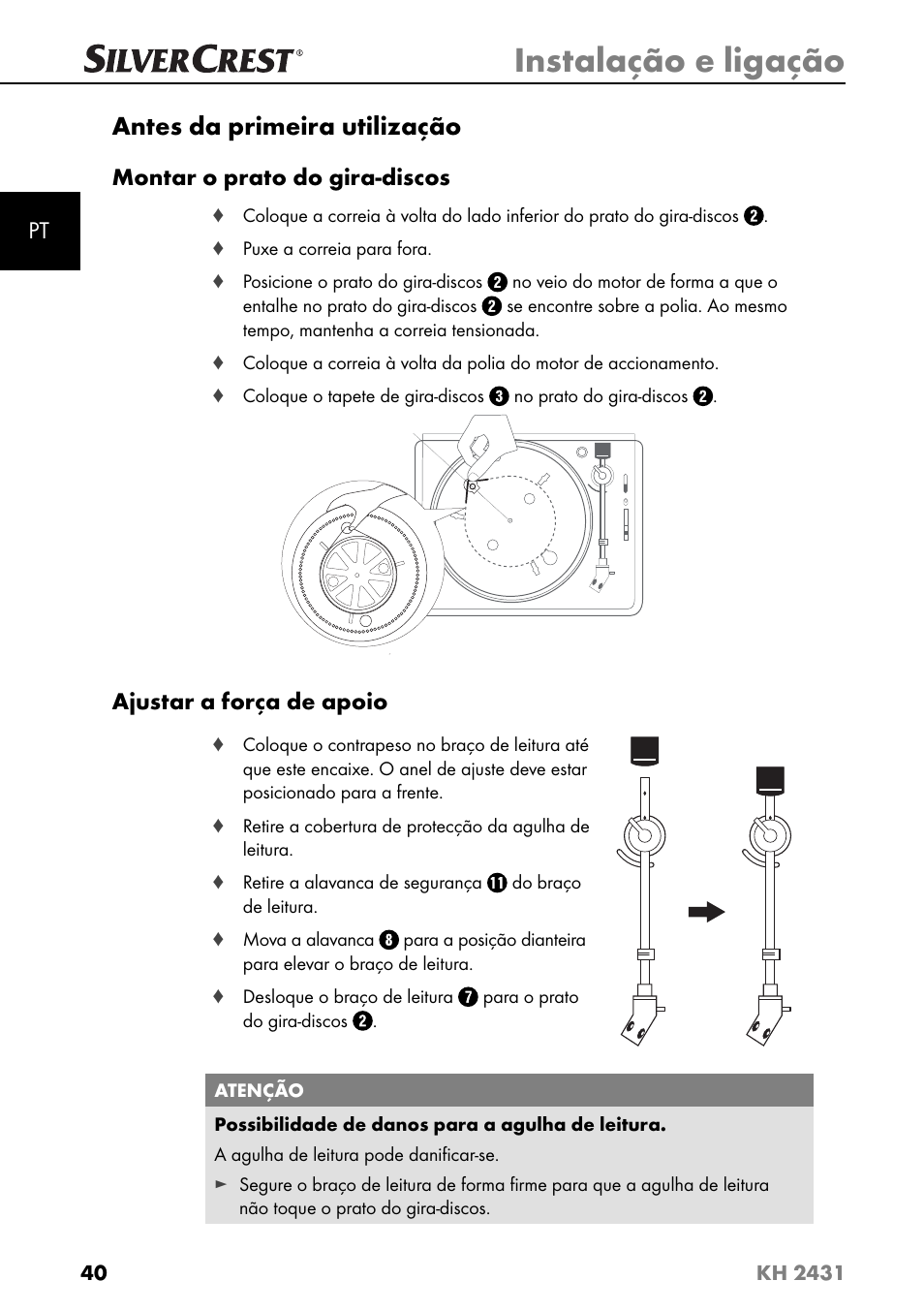 Instalação e ligação, Antes da primeira utilização | Silvercrest KH 2431 User Manual | Page 43 / 124