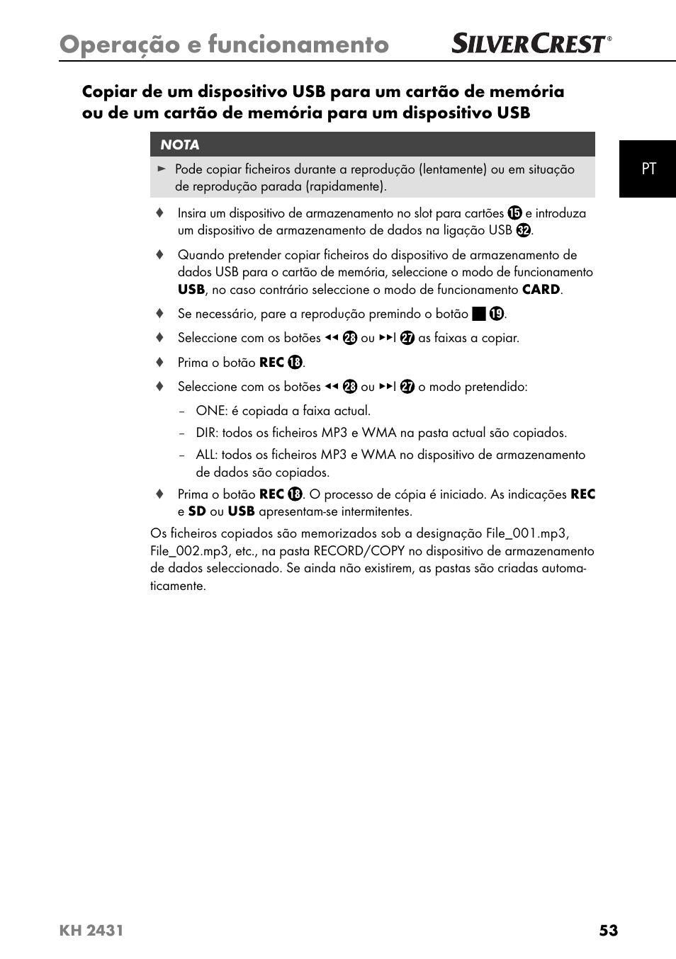 Operação e funcionamento | Silvercrest KH 2431 User Manual | Page 56 / 124