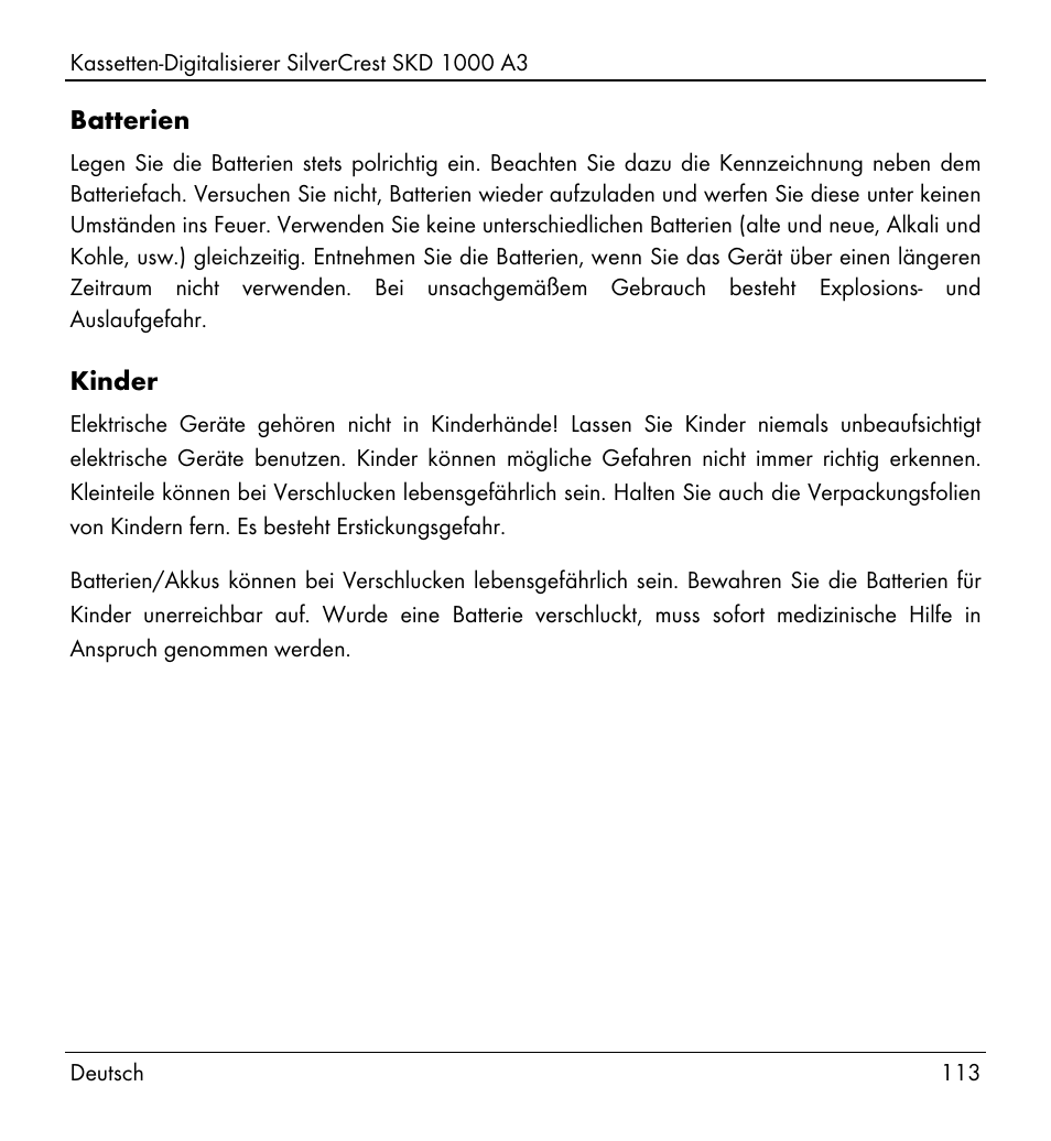 Silvercrest SKD 1000 A3 User Manual | Page 115 / 134