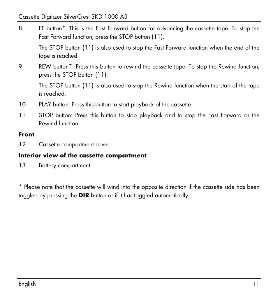 Silvercrest SKD 1000 A3 User Manual | Page 13 / 134