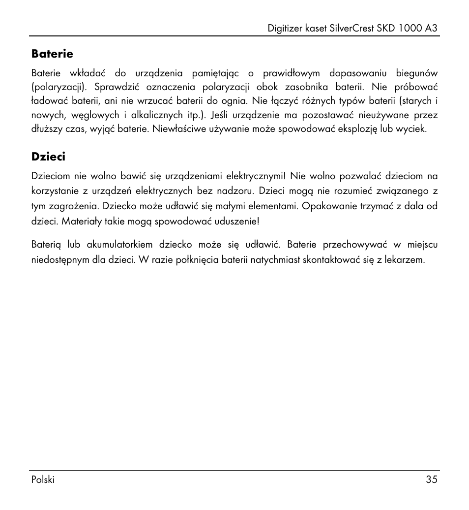Silvercrest SKD 1000 A3 User Manual | Page 37 / 134