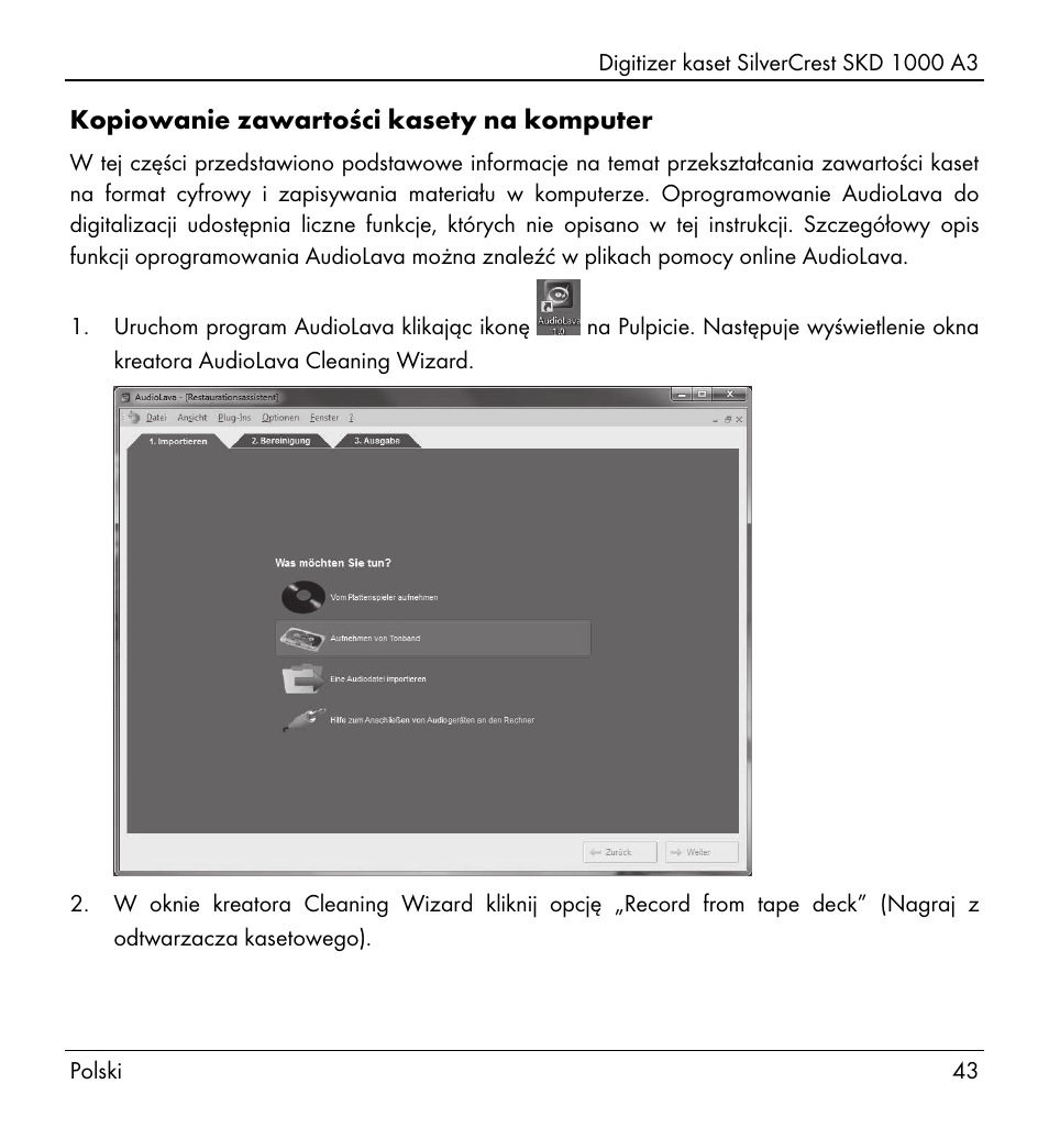 Silvercrest SKD 1000 A3 User Manual | Page 45 / 134