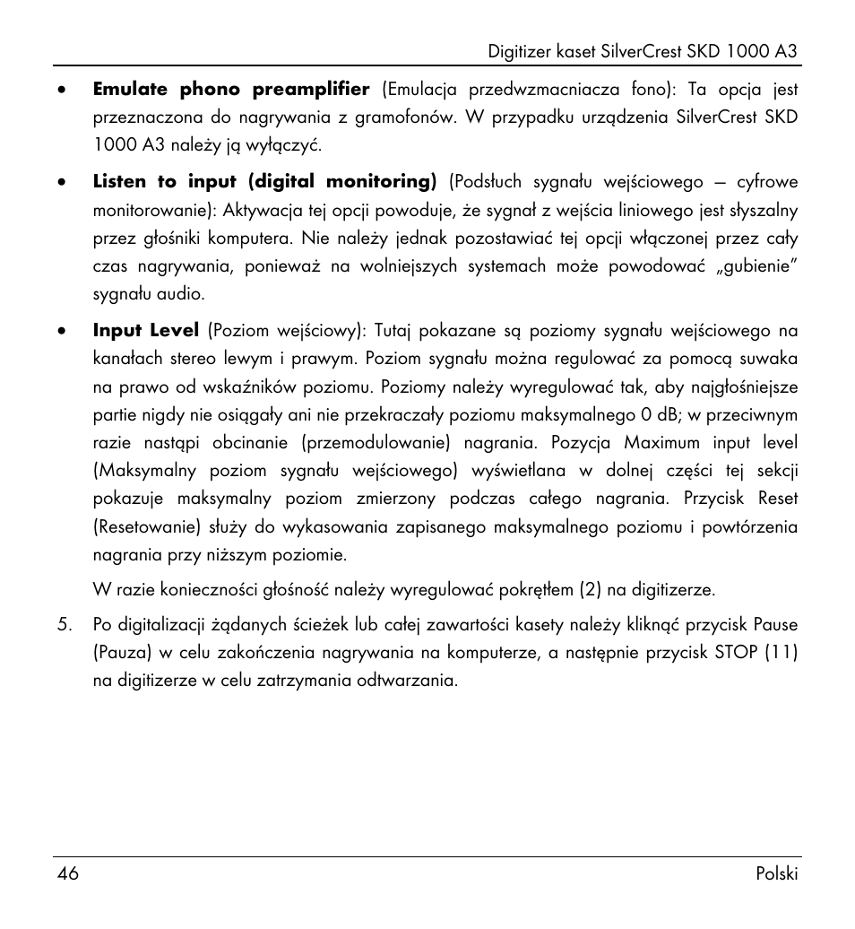 Silvercrest SKD 1000 A3 User Manual | Page 48 / 134