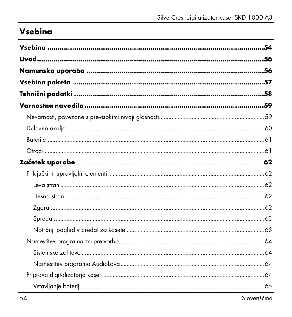 Silvercrest SKD 1000 A3 User Manual | Page 56 / 134