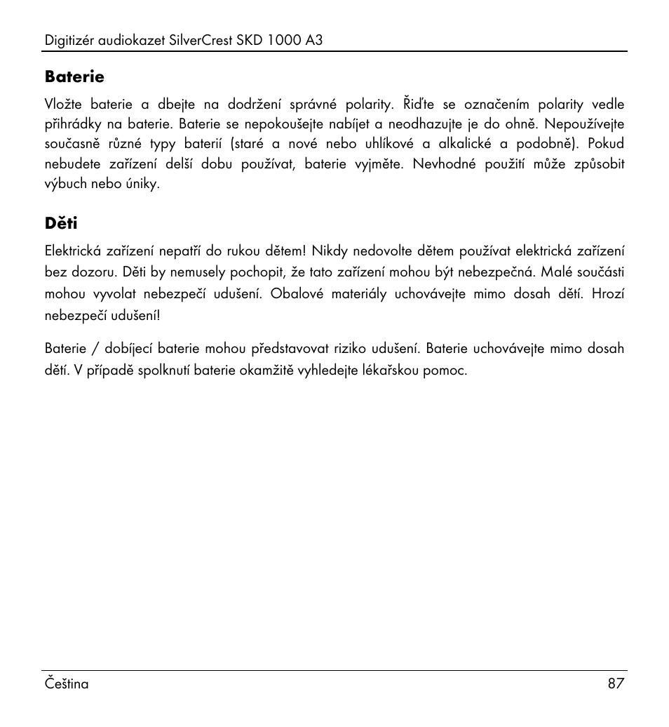 Silvercrest SKD 1000 A3 User Manual | Page 89 / 134