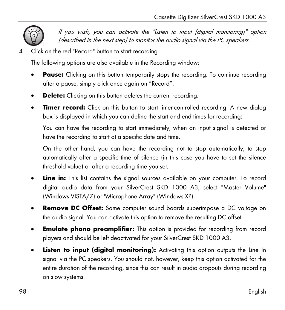 Silvercrest SKD 1000 A3 User Manual | Page 100 / 110