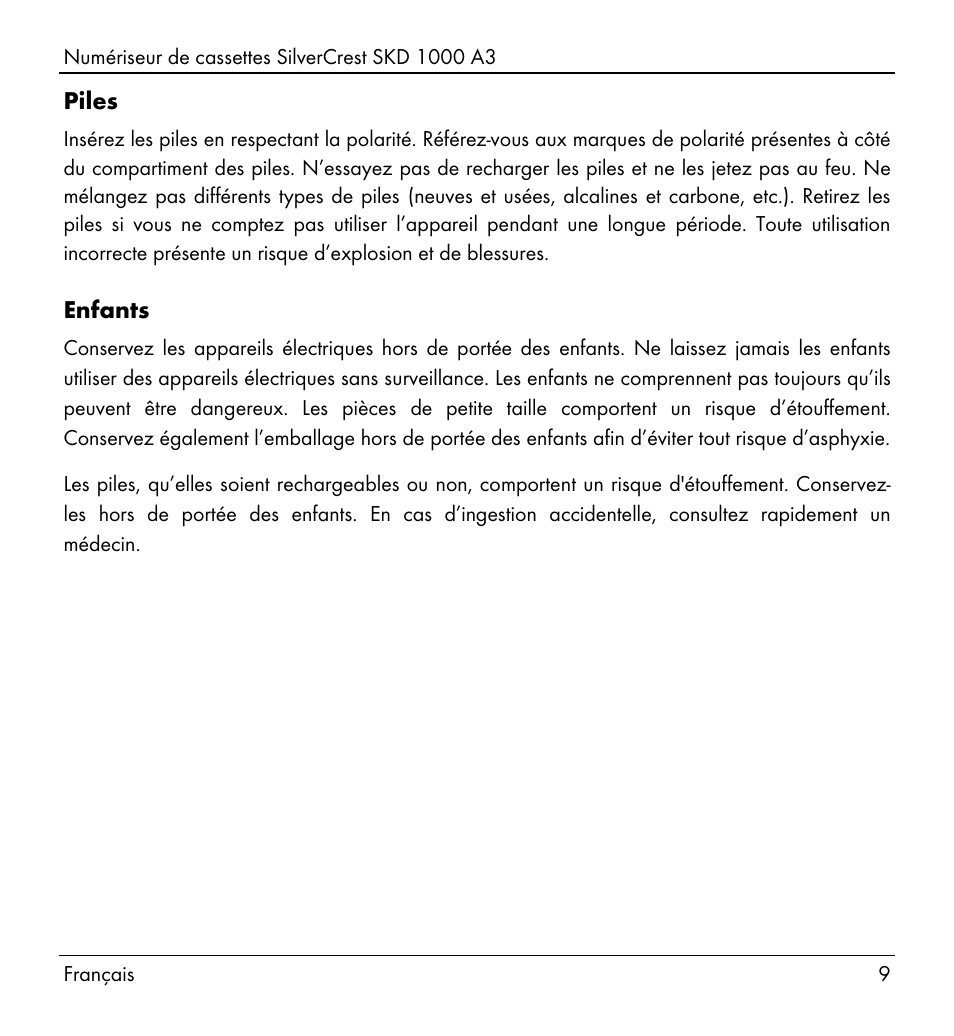 Silvercrest SKD 1000 A3 User Manual | Page 11 / 110