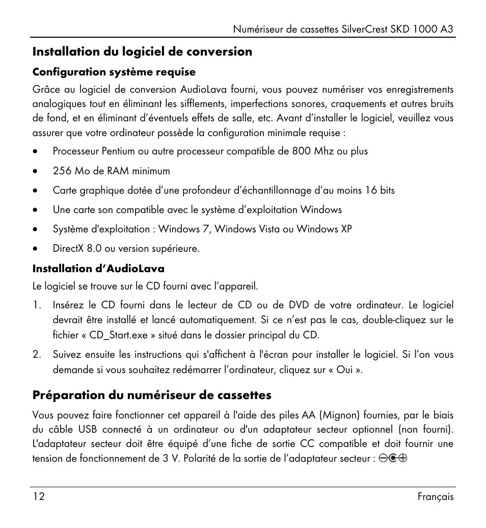 Silvercrest SKD 1000 A3 User Manual | Page 14 / 110