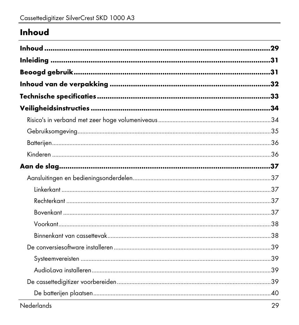 Silvercrest SKD 1000 A3 User Manual | Page 31 / 110