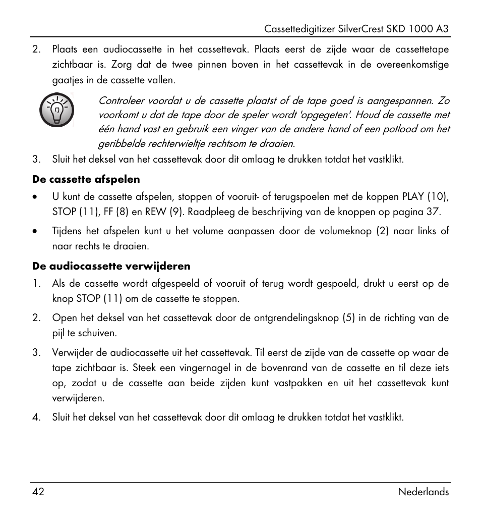 Silvercrest SKD 1000 A3 User Manual | Page 44 / 110