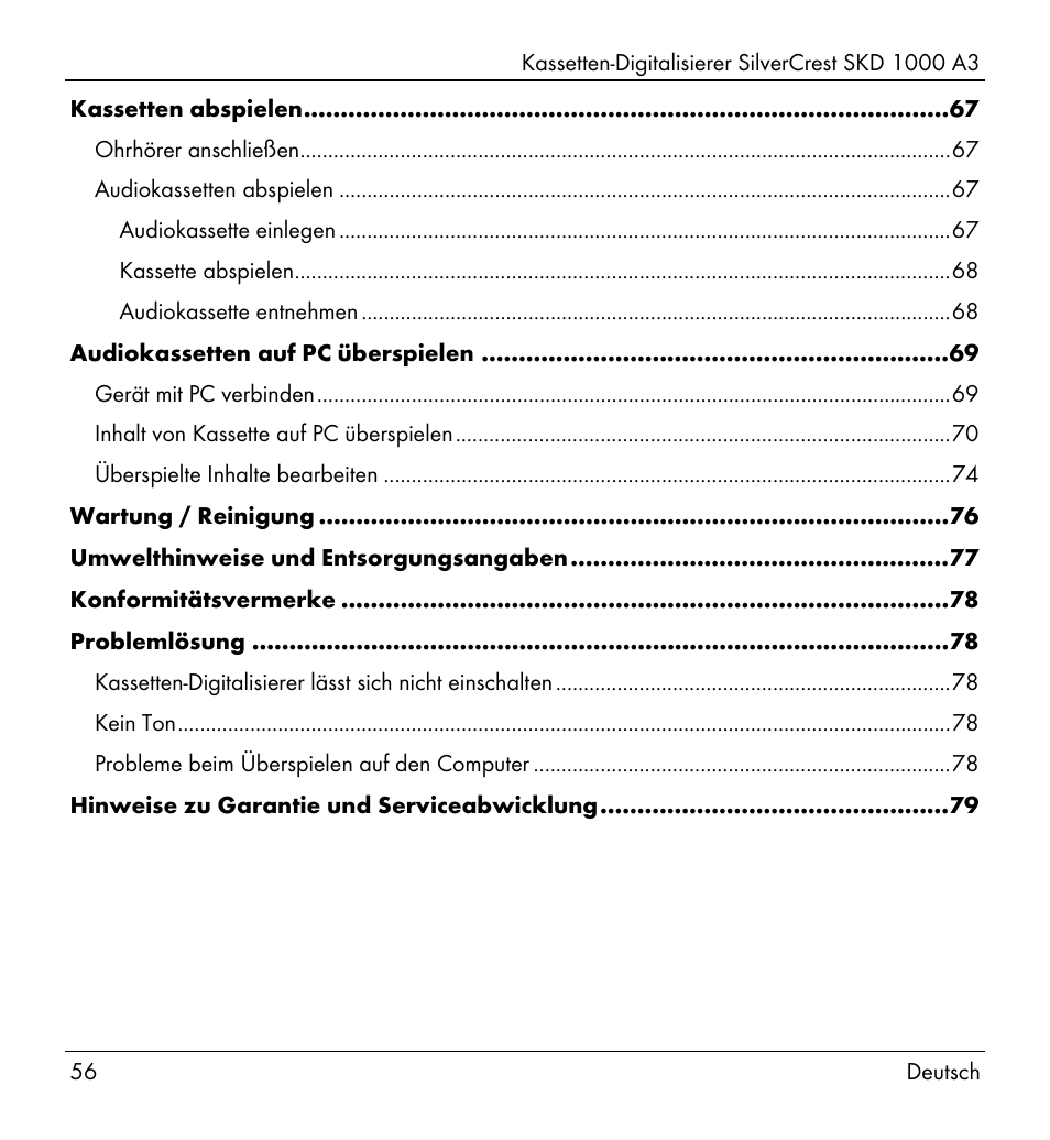 Silvercrest SKD 1000 A3 User Manual | Page 58 / 110