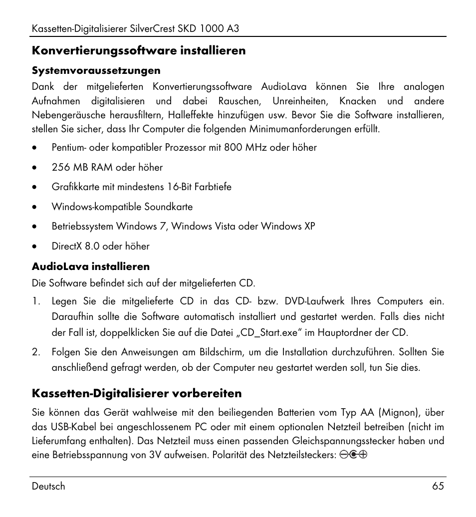 Silvercrest SKD 1000 A3 User Manual | Page 67 / 110