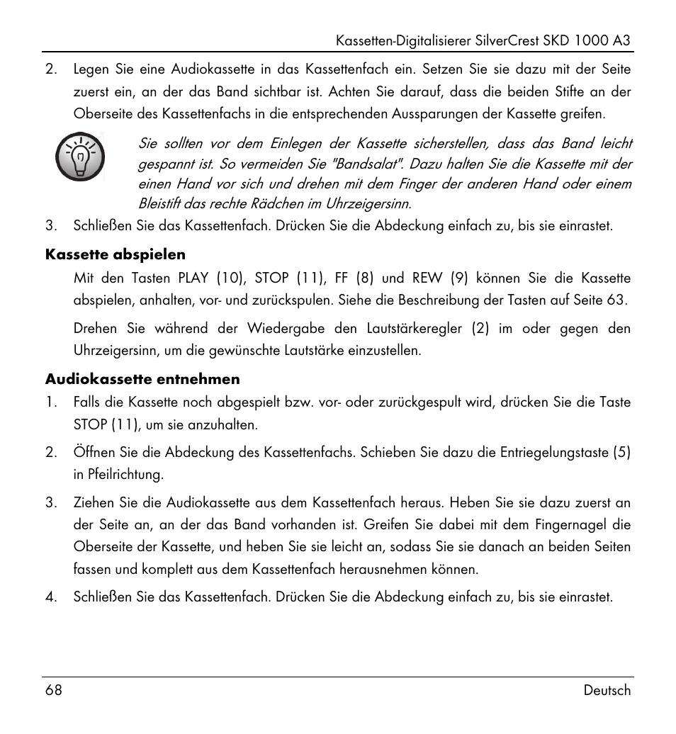 Silvercrest SKD 1000 A3 User Manual | Page 70 / 110
