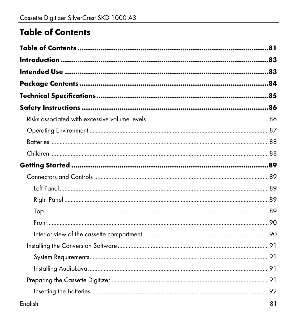 Silvercrest SKD 1000 A3 User Manual | Page 83 / 110