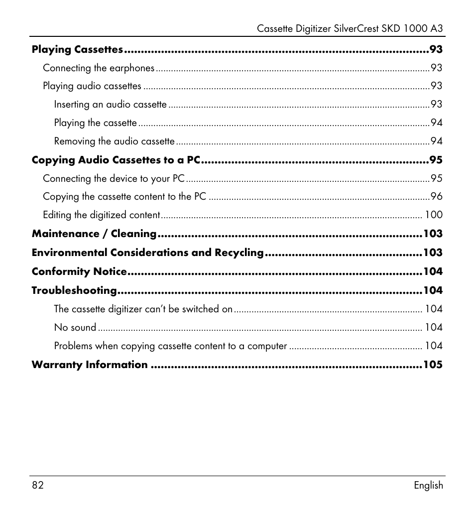 Silvercrest SKD 1000 A3 User Manual | Page 84 / 110