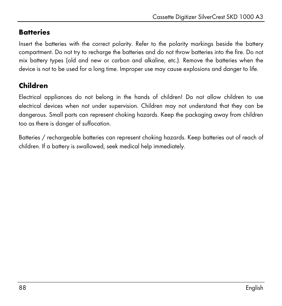 Silvercrest SKD 1000 A3 User Manual | Page 90 / 110