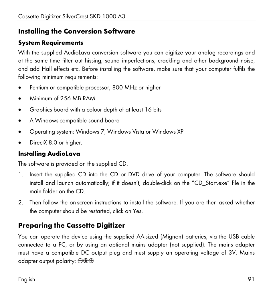 Silvercrest SKD 1000 A3 User Manual | Page 93 / 110