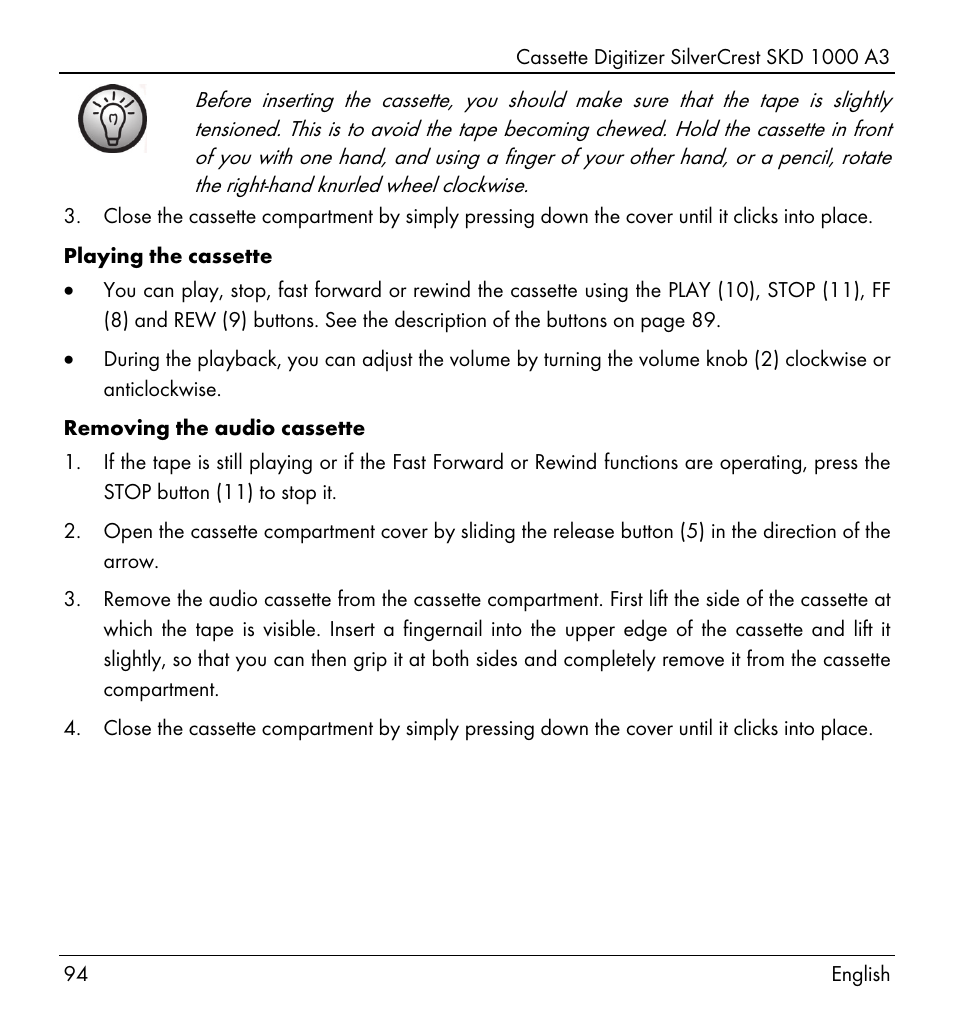 Silvercrest SKD 1000 A3 User Manual | Page 96 / 110