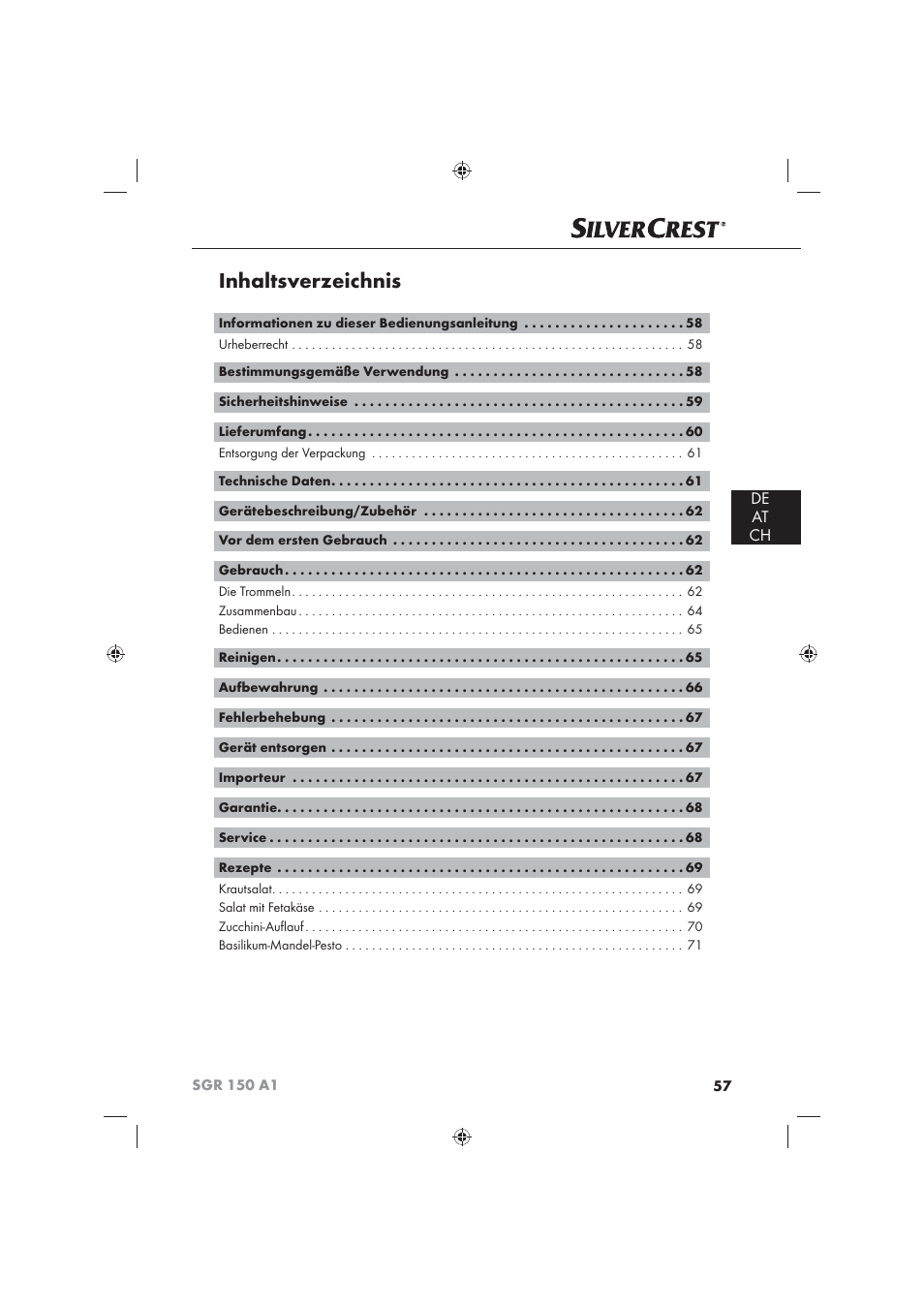 Silvercrest SGR 150 A1 User Manual | Page 59 / 73