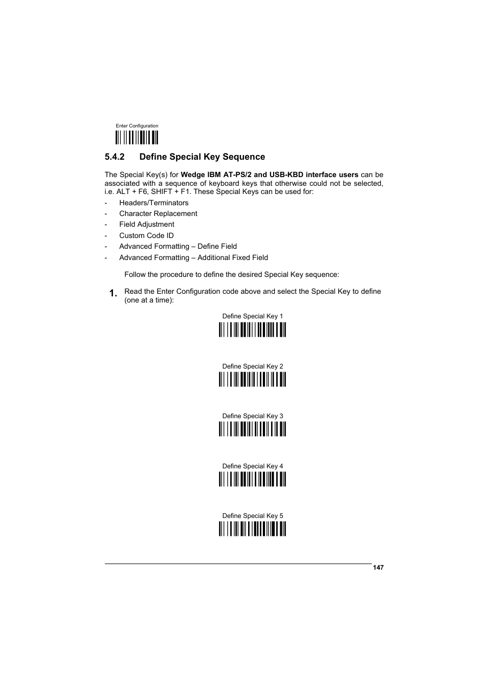 2 define special key sequence, Define special key sequence, М$+;о | Ìfq9c2>î, Ìfq9d2bî, Ìfq9e2fî, Ìfq9f2jî, Ìfqa02qо | Datalogic Scanning POWERSCAN D8330 User Manual | Page 155 / 212