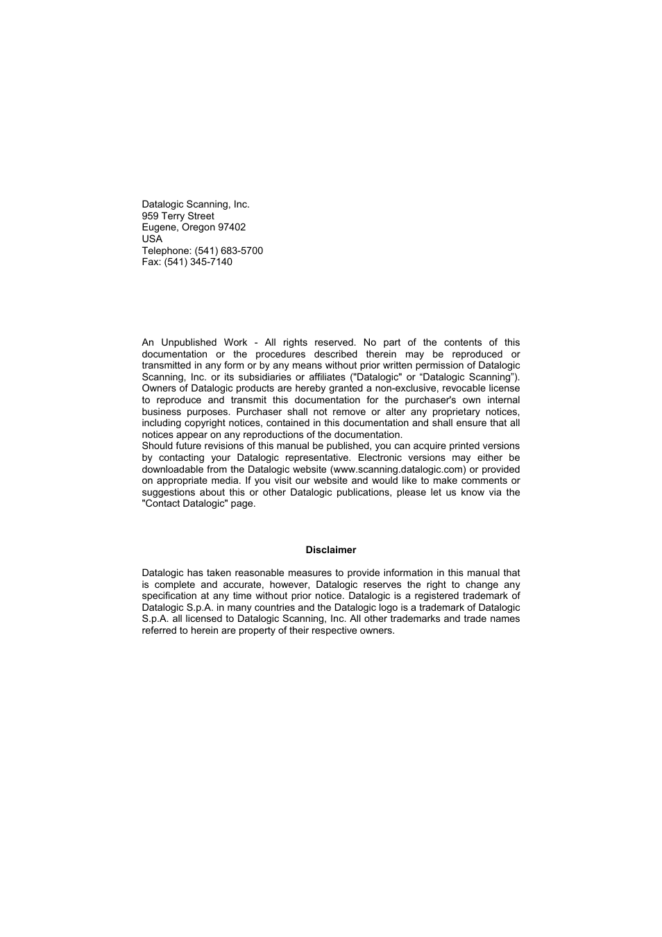Datalogic Scanning POWERSCAN D8330 User Manual | Page 2 / 212