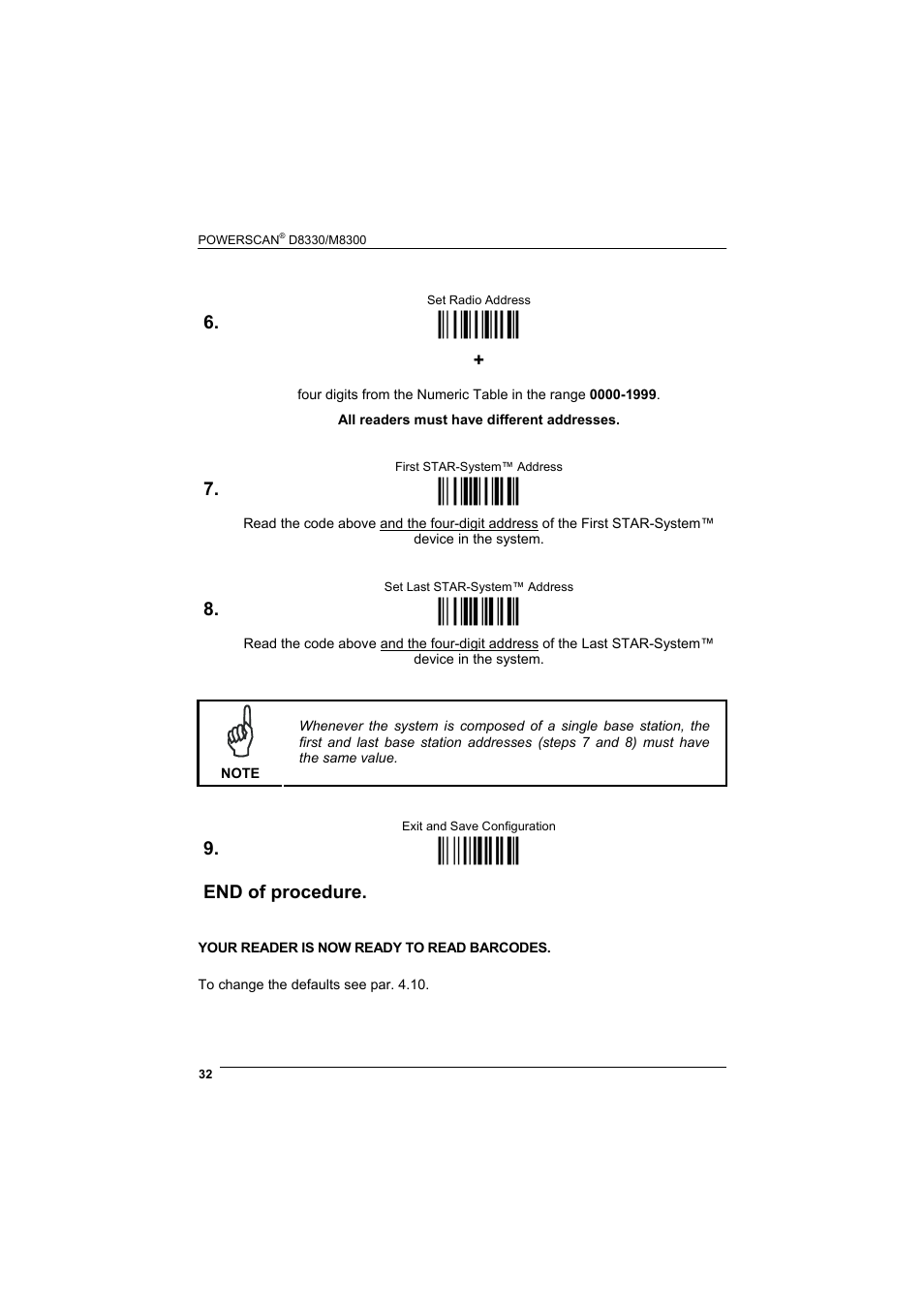 Мrf8о, Ìrsrî, Ìrttî | М$-?о, End of procedure | Datalogic Scanning POWERSCAN D8330 User Manual | Page 40 / 212