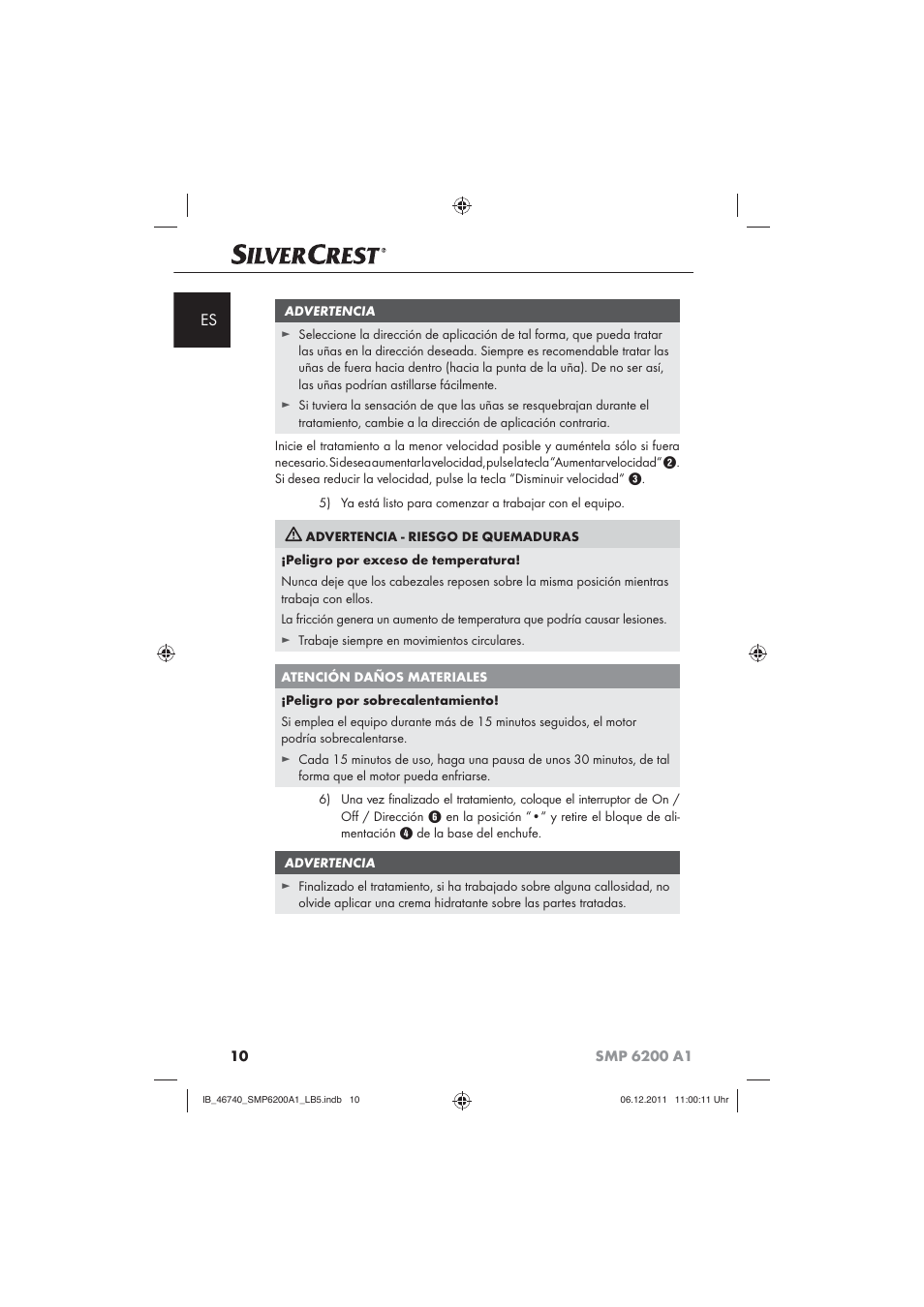 Silvercrest SMP 6200 A1 User Manual | Page 12 / 62