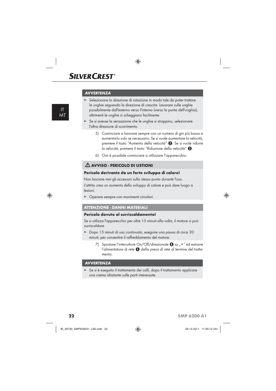 It mt | Silvercrest SMP 6200 A1 User Manual | Page 24 / 62