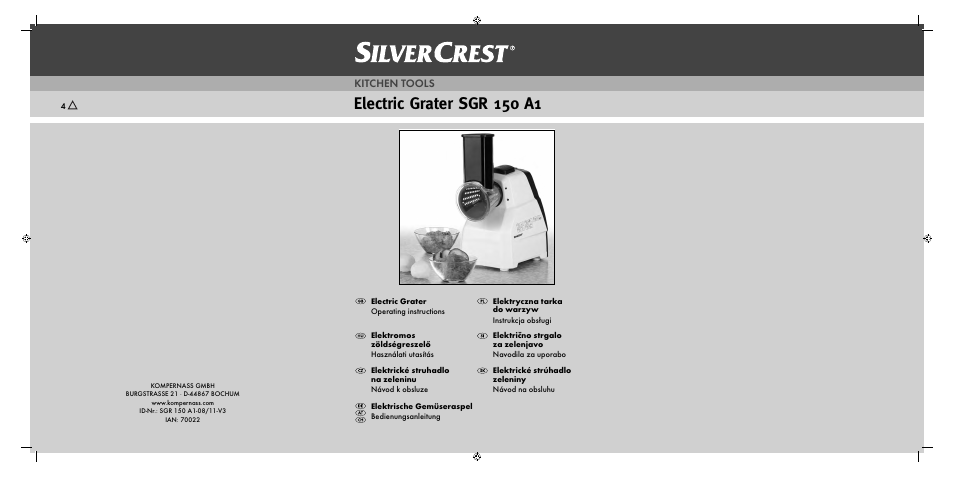 Silvercrest SGR 150 A1 User Manual | 101 pages