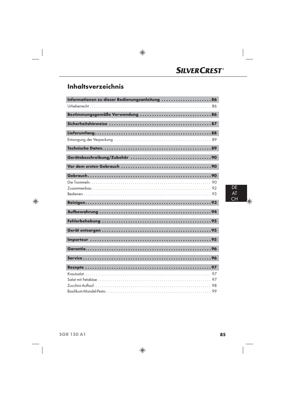 Silvercrest SGR 150 A1 User Manual | Page 87 / 101