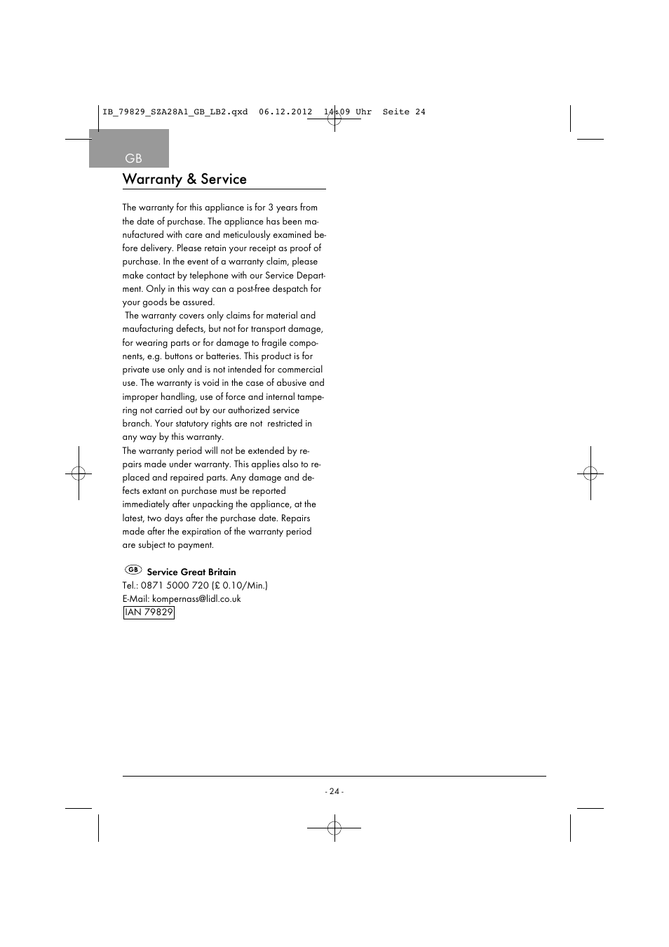 Warranty & service | Silvercrest SZA 28 A1 User Manual | Page 27 / 28