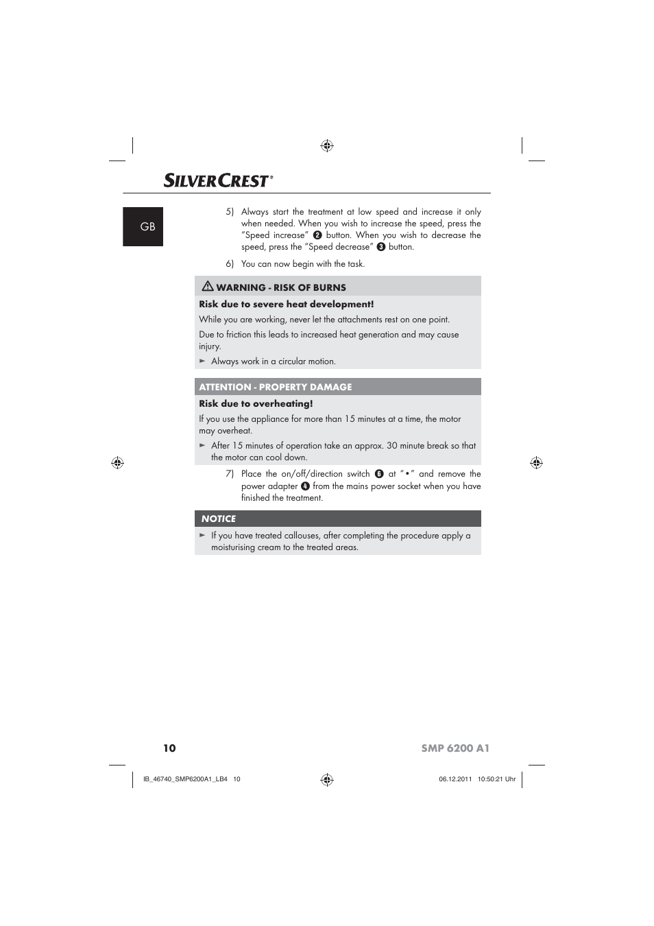 Silvercrest SMP 6200 A1 User Manual | Page 12 / 98
