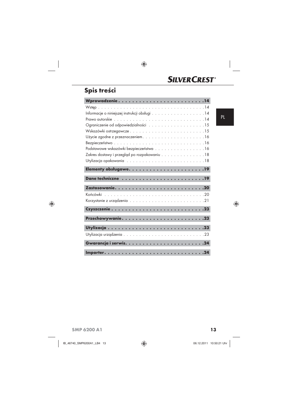 Silvercrest SMP 6200 A1 User Manual | Page 15 / 98