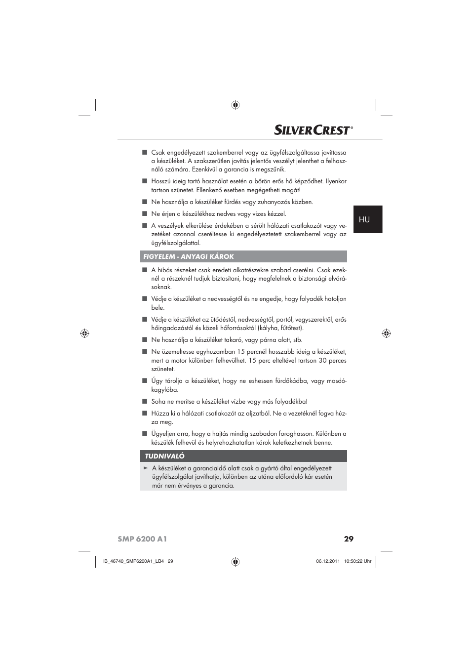Silvercrest SMP 6200 A1 User Manual | Page 31 / 98