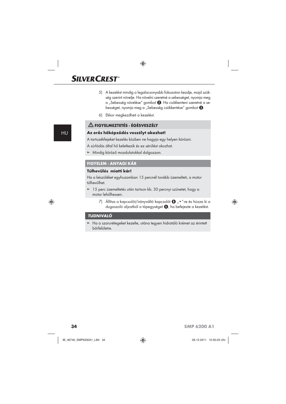 Silvercrest SMP 6200 A1 User Manual | Page 36 / 98