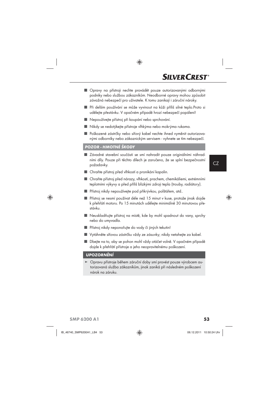 Silvercrest SMP 6200 A1 User Manual | Page 55 / 98