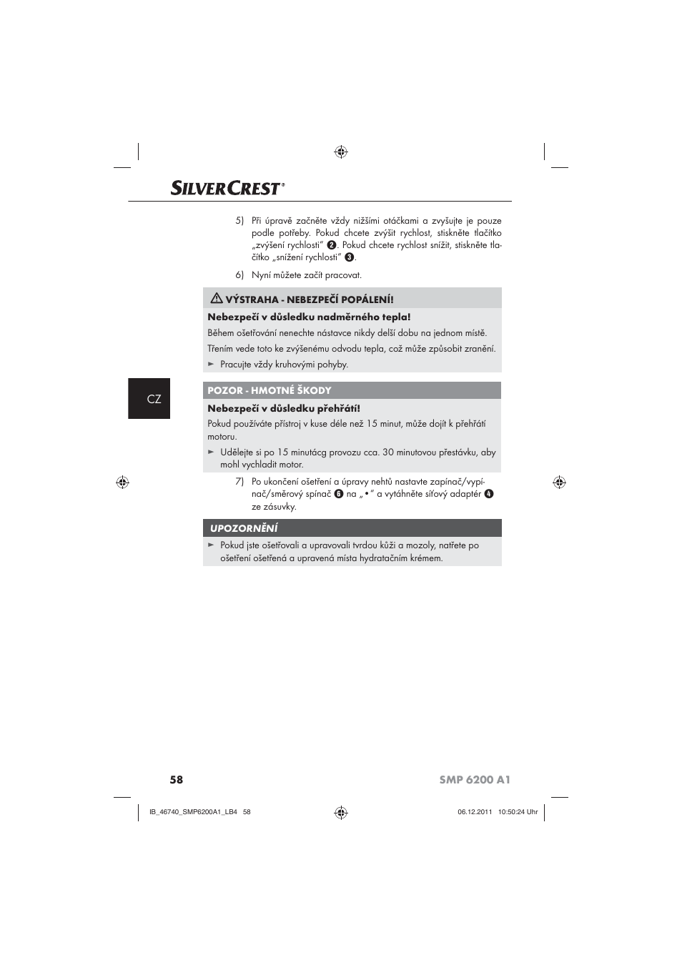 Silvercrest SMP 6200 A1 User Manual | Page 60 / 98