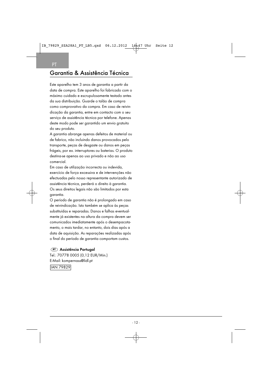 Garantia & assistência técnica | Silvercrest SZA 28 A1 User Manual | Page 15 / 28