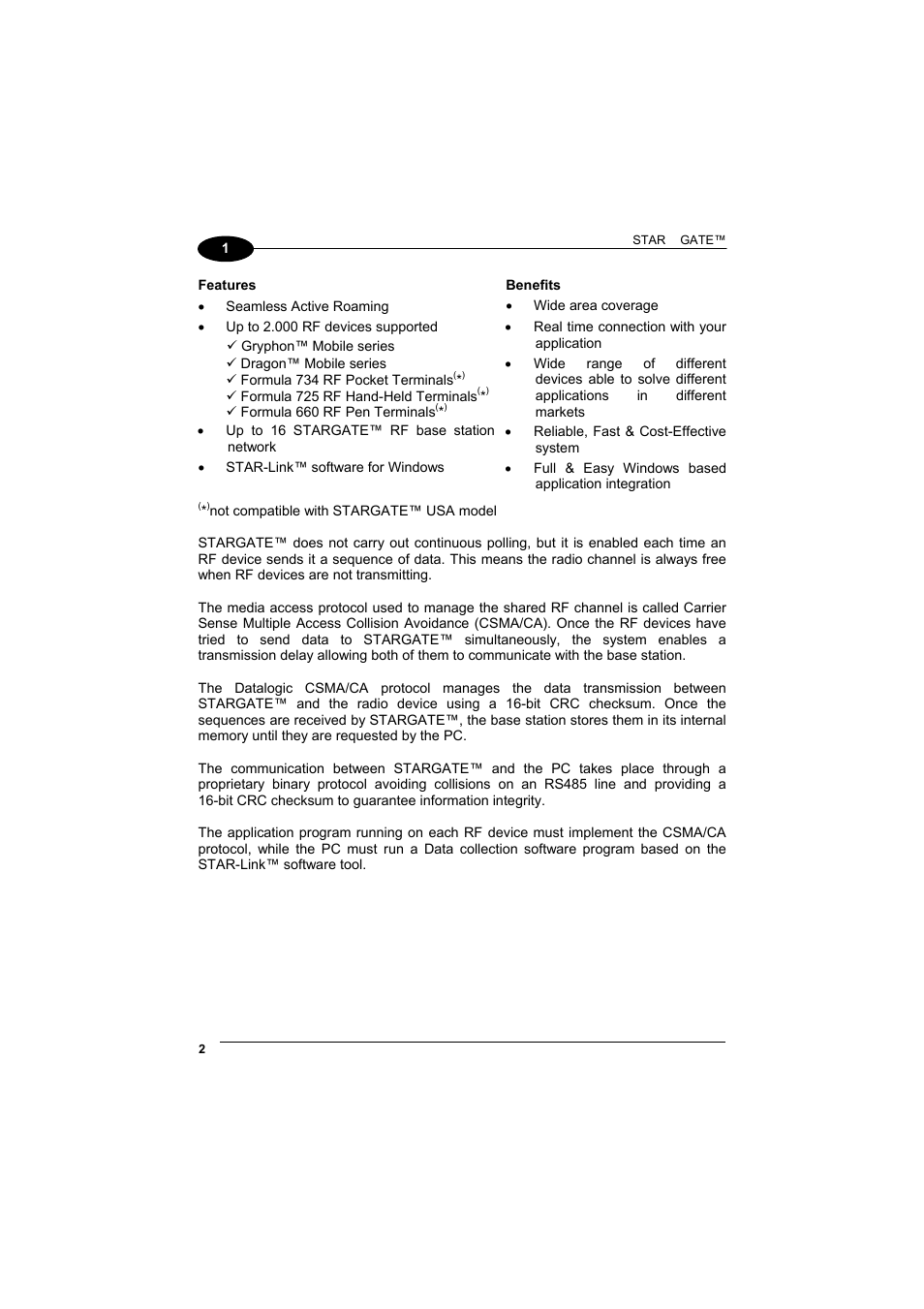 Datalogic Scanning STARGATE User Manual | Page 10 / 39