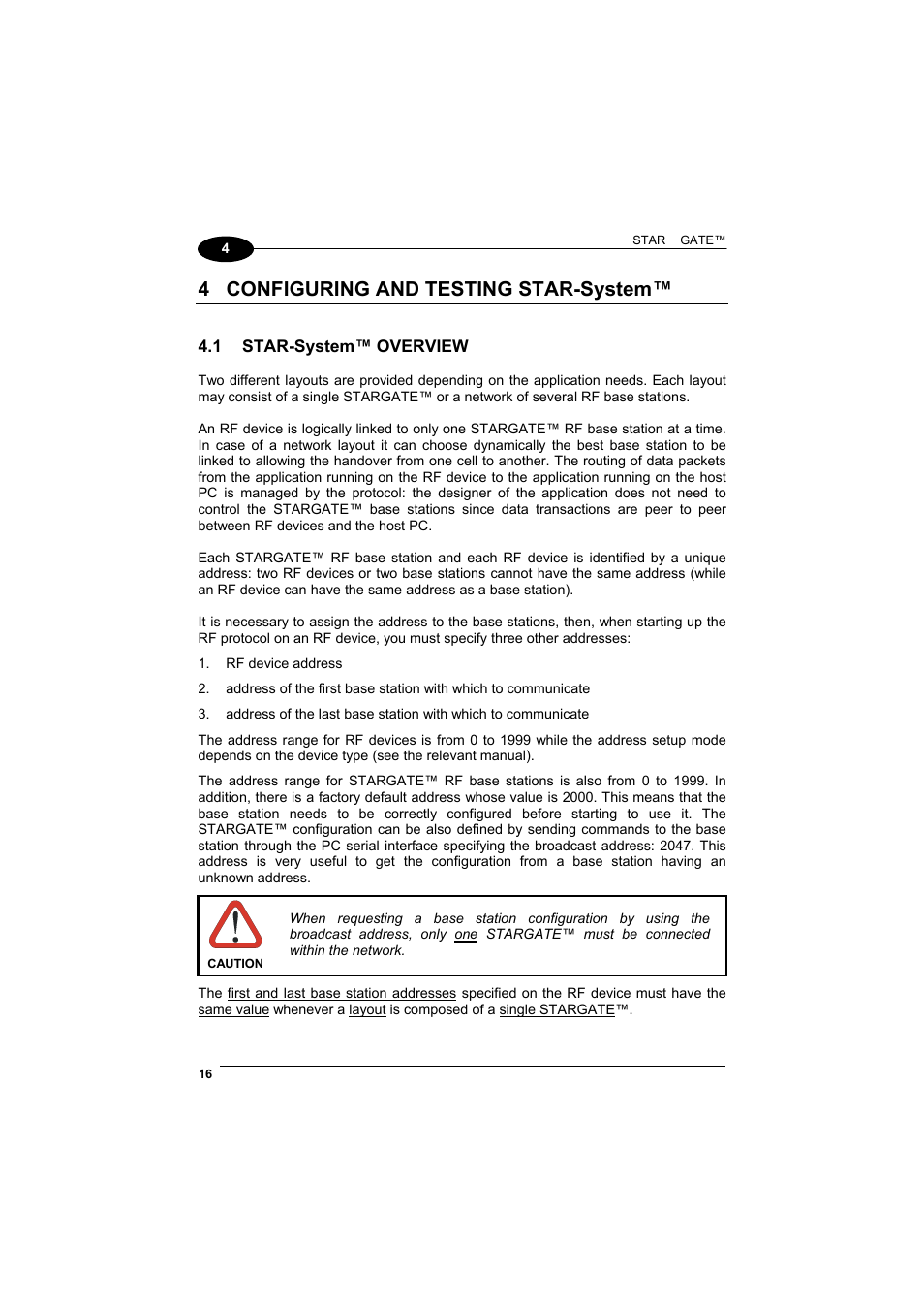 Configuring and testing star-system, Star-system™ overview, 4 configuring and testing star-system | 1 star-system™ overview | Datalogic Scanning STARGATE User Manual | Page 24 / 39