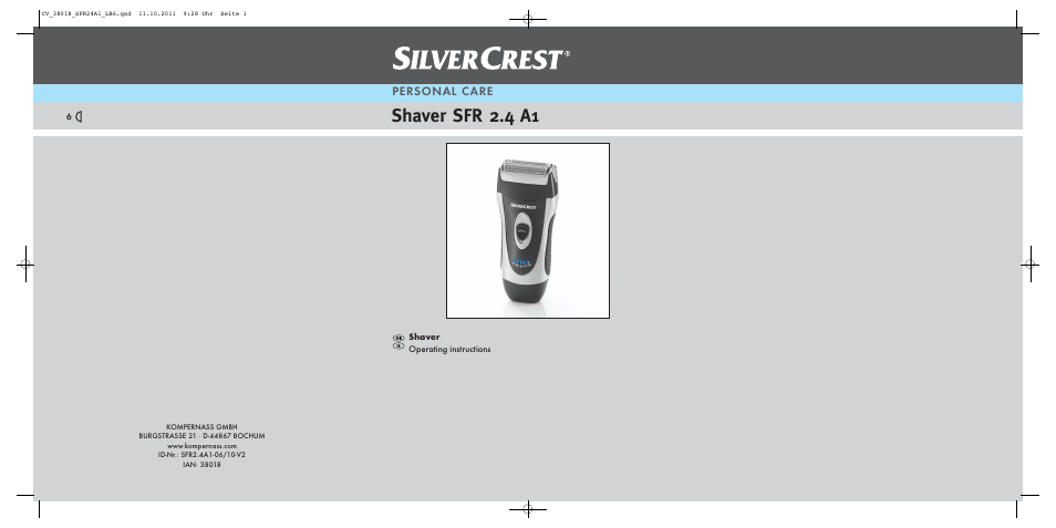 Silvercrest SFR 2.4 A1 User Manual | 14 pages