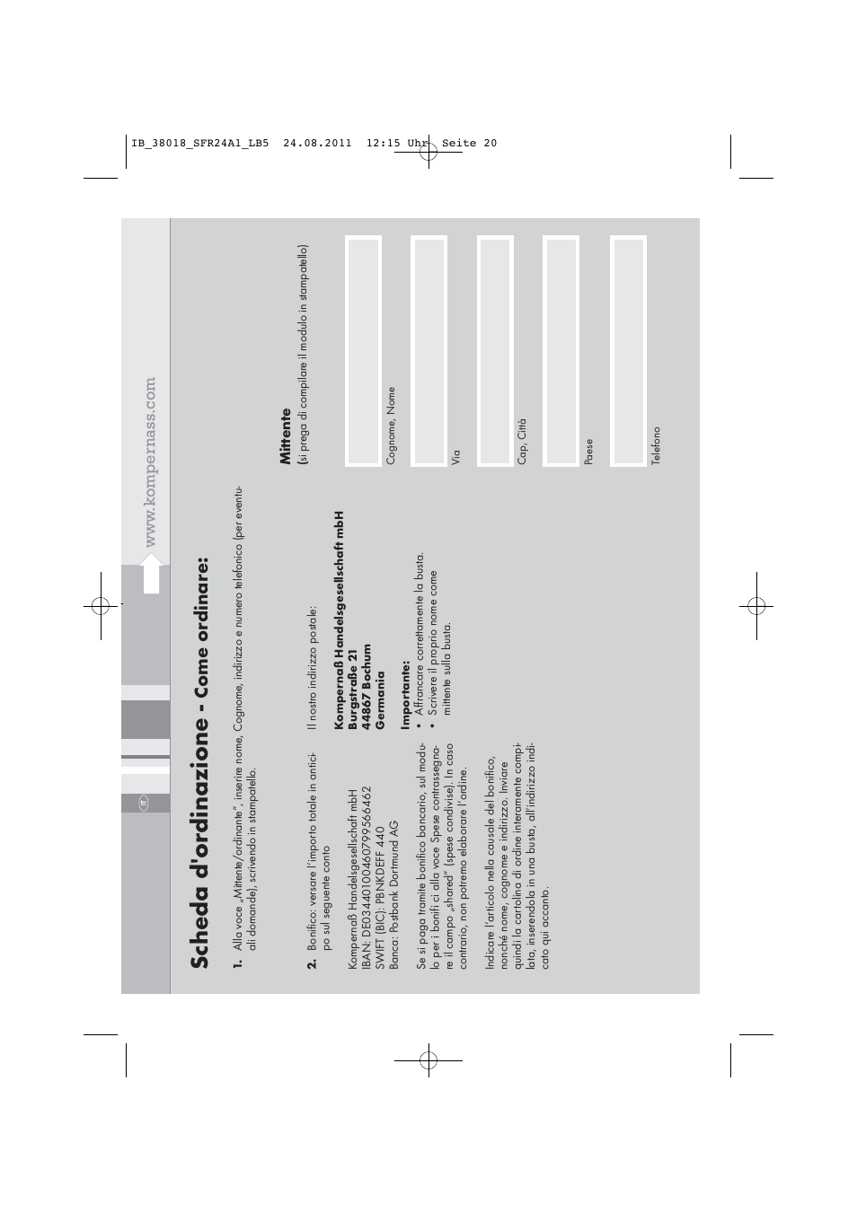 Sc heda d'or dinazione, Come or dinar e | Silvercrest SFR 2.4 A1 User Manual | Page 22 / 44