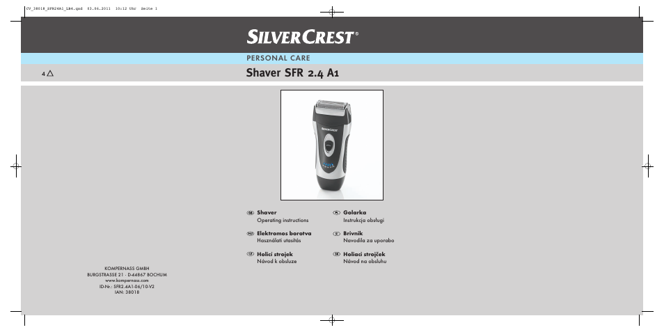 Silvercrest SFR 2.4 A1 User Manual | 62 pages